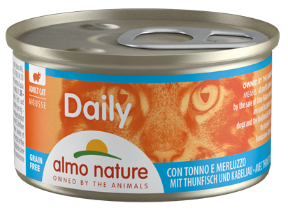 ALMO NATURE DAILY MENU CATS 85 G MOUSSE CON TONNO E MERLUZZO