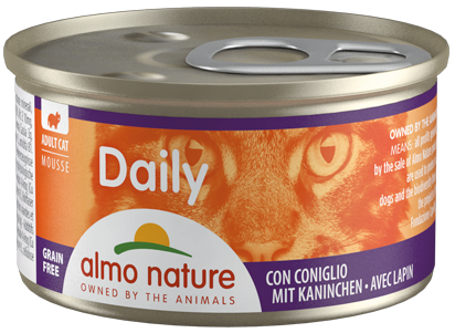 ALMO NATURE DAILY MENU CATS 85 G MOUSSE CON CONIGLIO