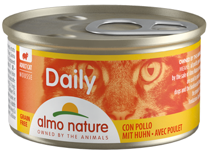 ALMO NATURE DAILY MENU CATS 85 G MOUSSE CON POLLO