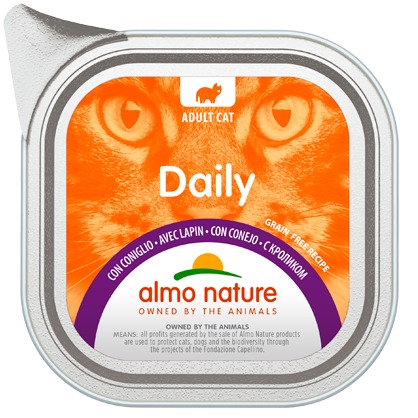 ALMO NATURE DAILY MENU CATS 100 G CON CONIGLIO