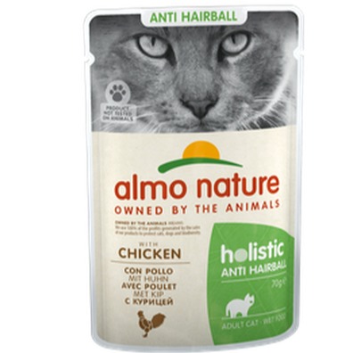 ALMO NATURE FUNCTIONAL ANTI HAIRBALL CATS 70G CON POLLO