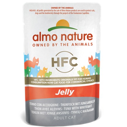 ALMO NATURE HFC JELLY CATS 55 G TONNO E ACCIUGHINE