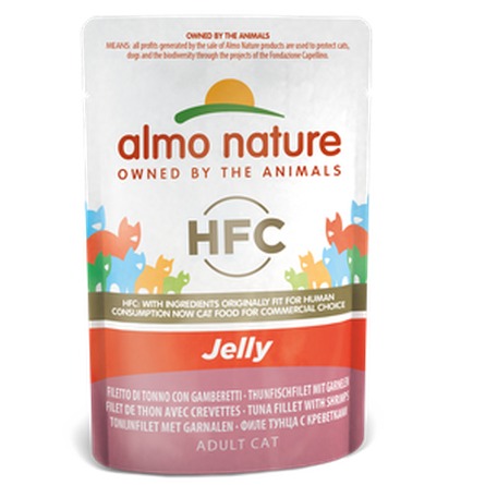 ALMO NATURE HFC JELLY CATS 55GR TONNO E GAMB