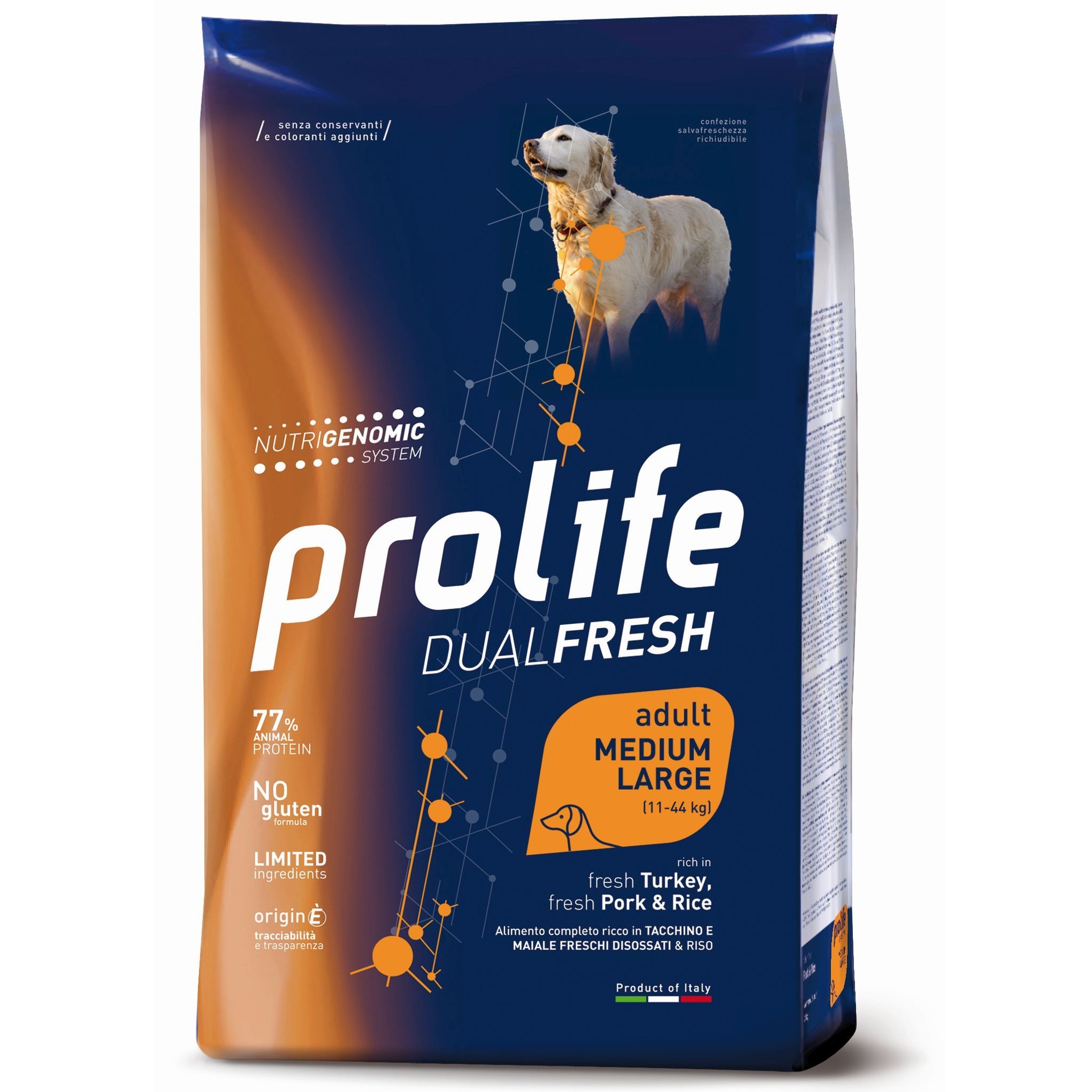 PROLIFE CANE DUAL FRESH TACCHINO E MAIALE 2.5KG