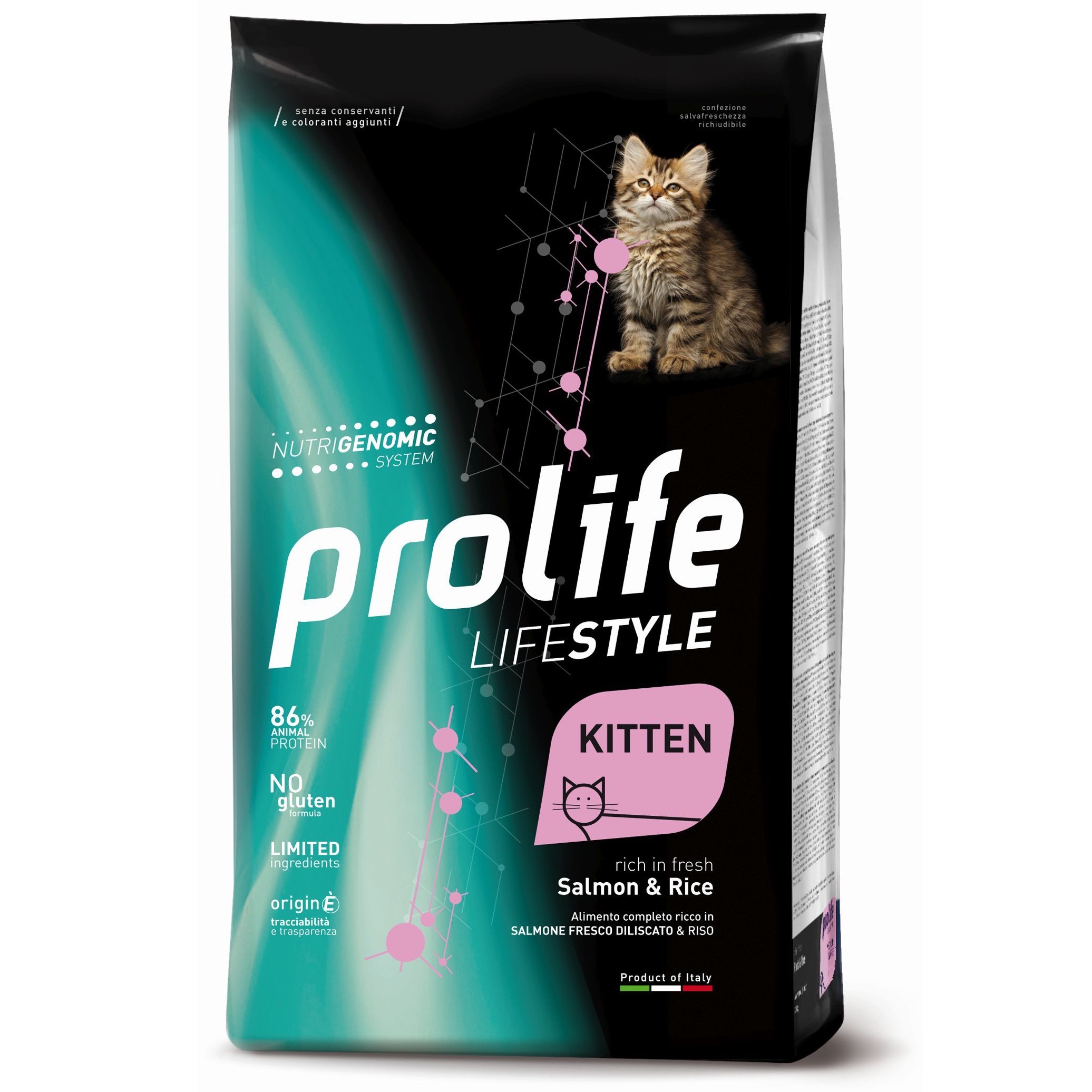 PROLIFE GATTO LS KITTEN SALMONE E RICE 1,5 KG