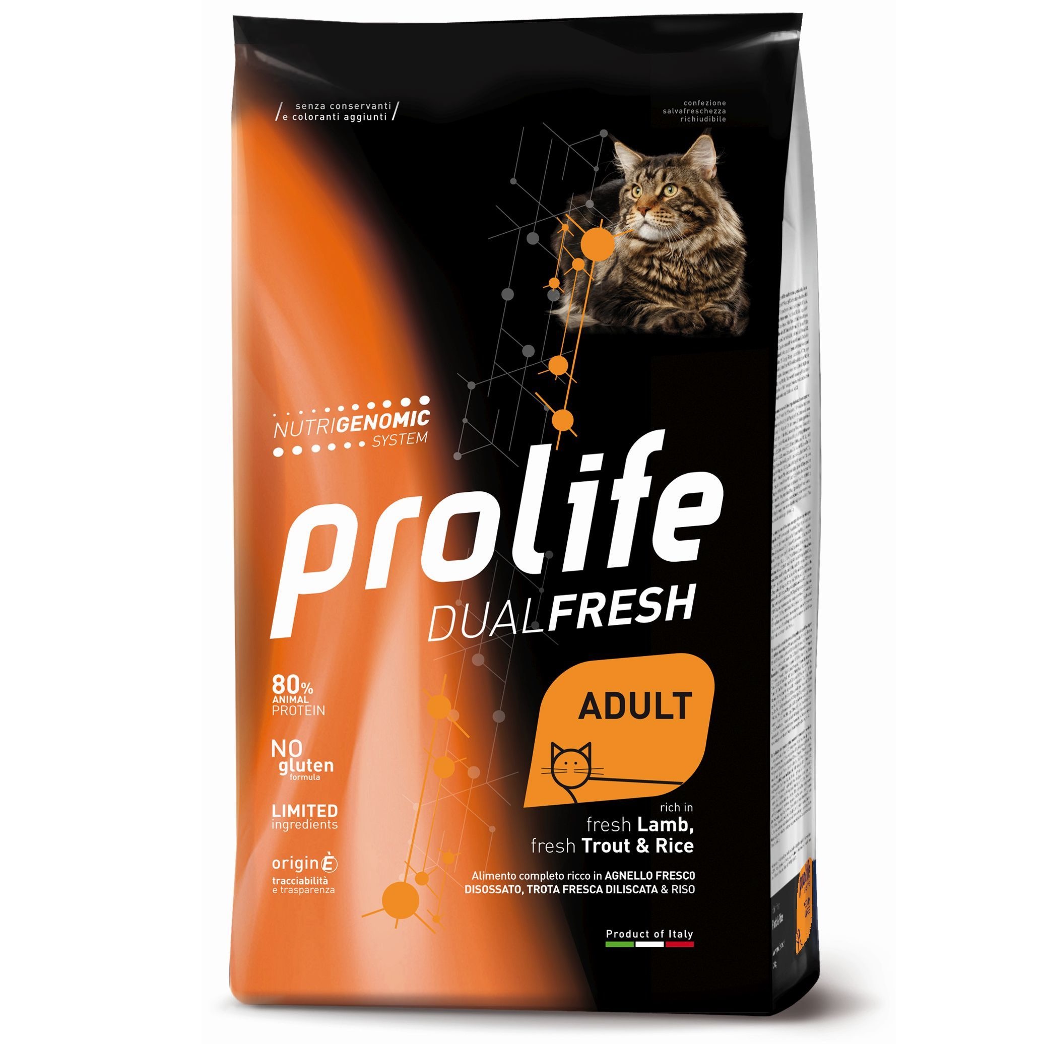 PROLIFE GATTO DUAL FRESH AGNELLO  E TROTA 1.5 KG