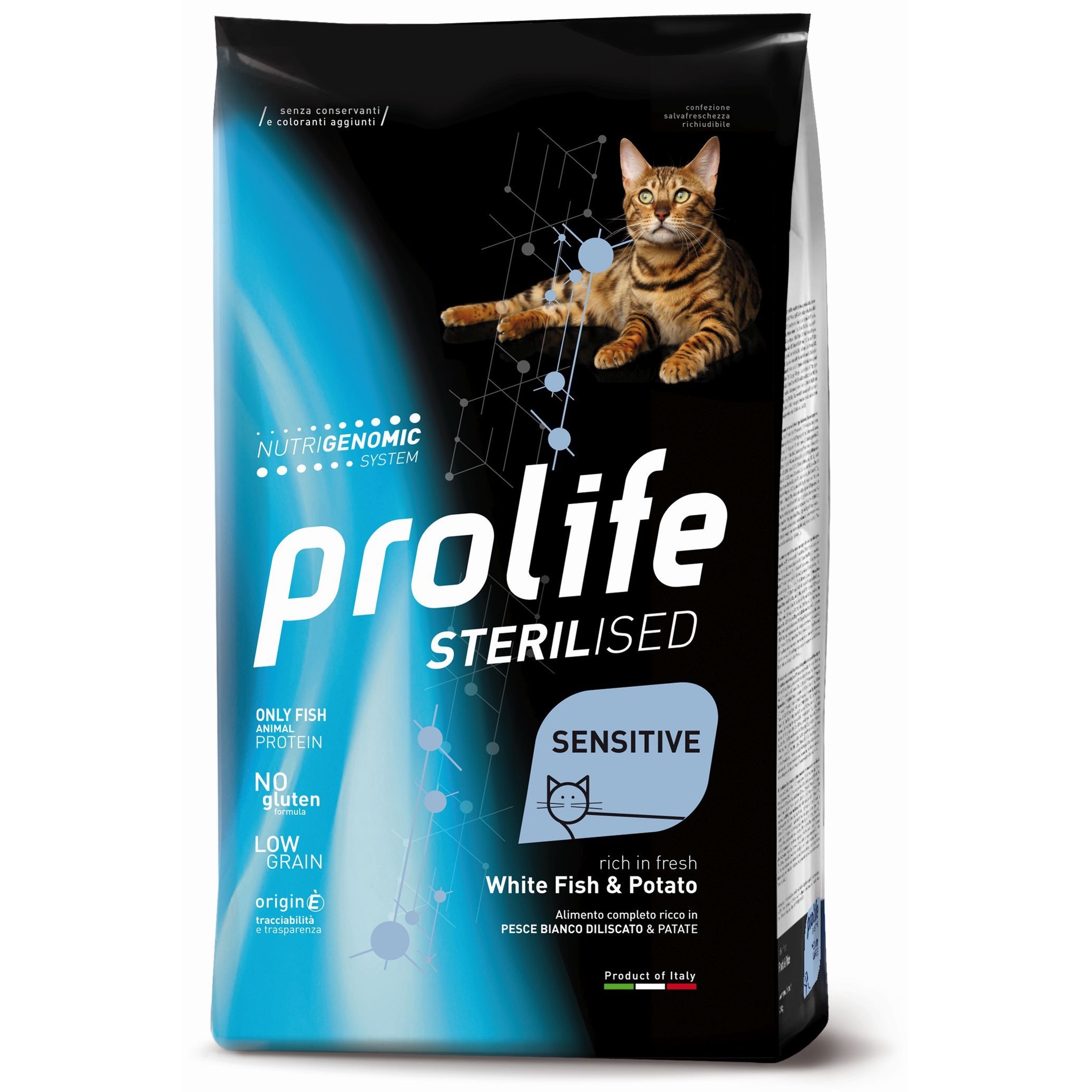 PROLIFE GATTO STERILIZZATO SENSITIVE PESCE BIANCO E PATATE 