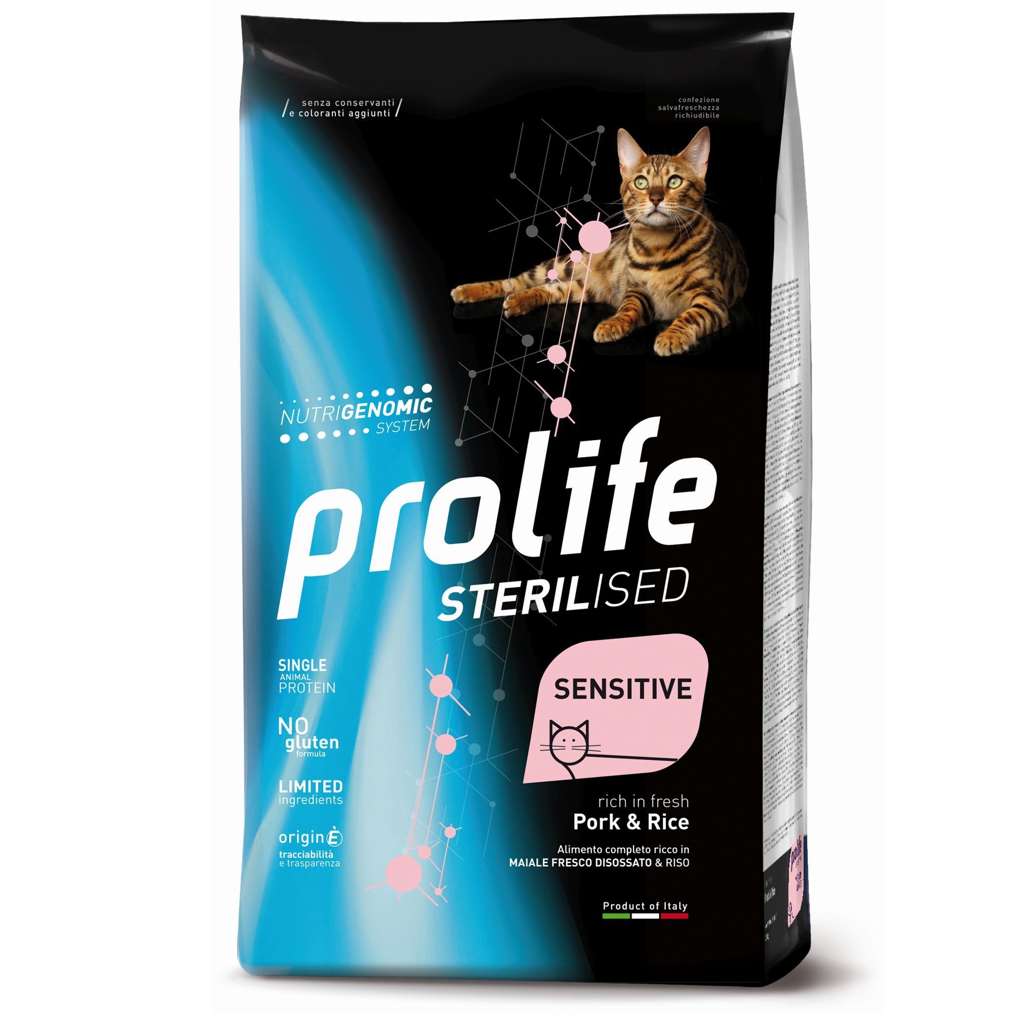 PROLIFE GATTO STERILIZZATO SENSITIVE MAIALE E RISO 