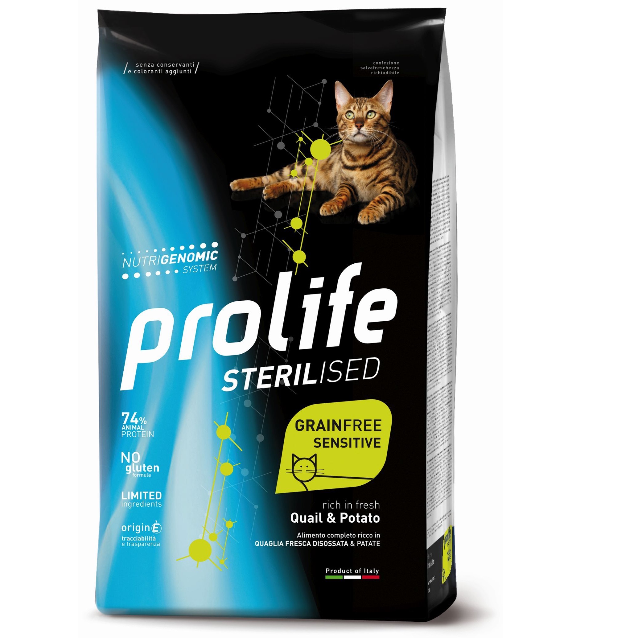 PROLIFE GATTO GRAIN FREE STERILIZZATO QUAGLIA E PATATE 400G