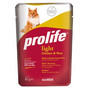 PROLIFE LIGHT CHICKEN & RICE CAT 85G