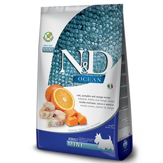 NED CANE OCEAN MERLUZZO ZUCCA E ARANCIA MINI 800GR