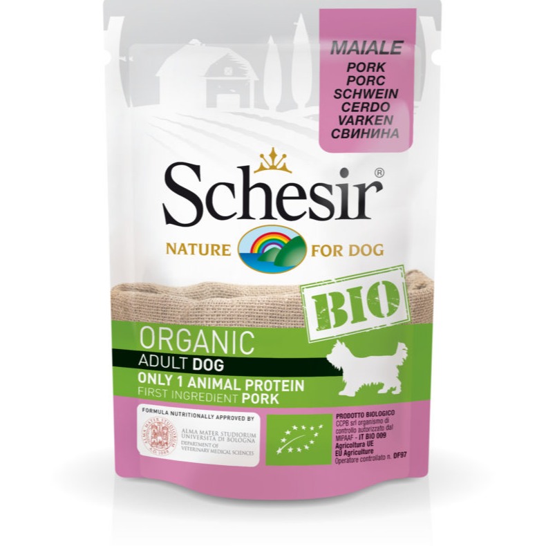 SCHESIR CANE BIO WET MAIALE 85g.