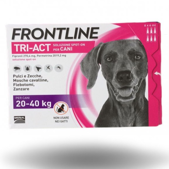 FRONTLINE TRIACT 20-40 KG 6 PIPETTE