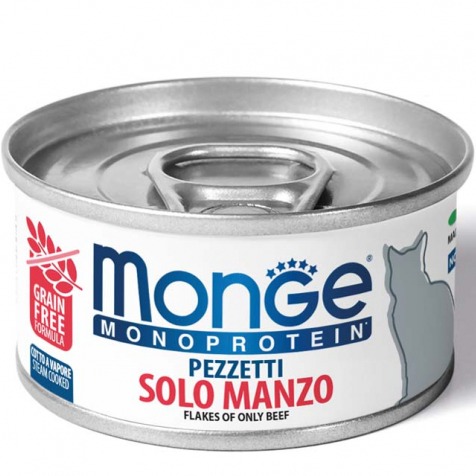 monge gatto pezzetti solo manzo 80 gr