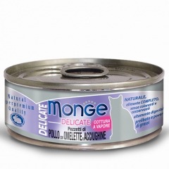 monge delicate gatto pollo/omlette/acciughe 80g