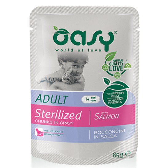 OASY WET CAT BOC ADULT STER SALMON 85GR