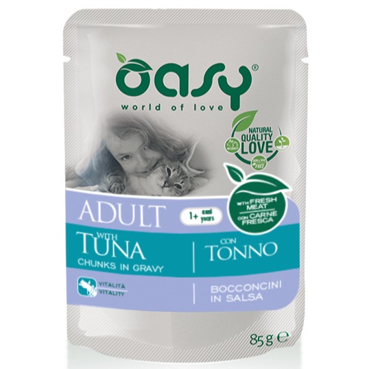 Oasy WET Cat BOCCONCINI   ADULT TONNO 85 GR 