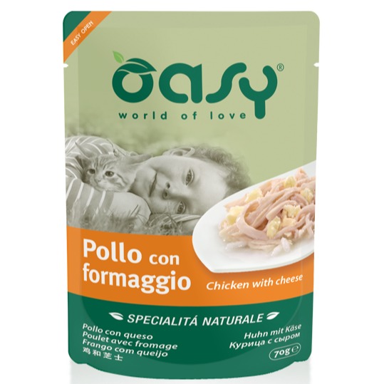 OASY POLLO CON FORMAGGIO 70 G SPEC NATURALE