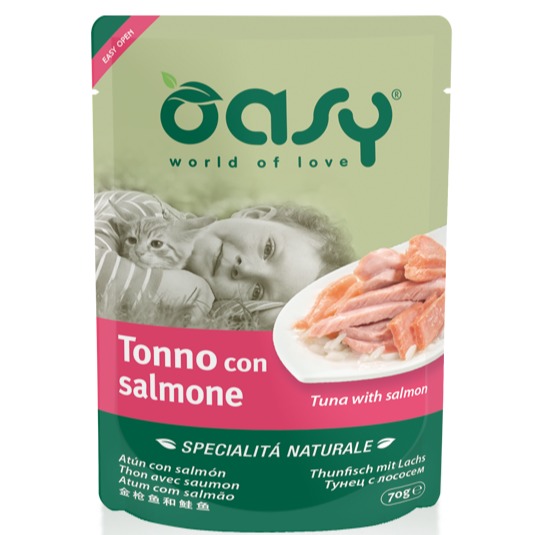 OASY TONNO CON SALMONE 70 G SPEC NATURALE