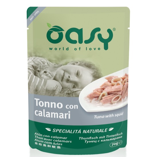 OASY TONNO CON CALAMARI 70 G SPEC NATURALE