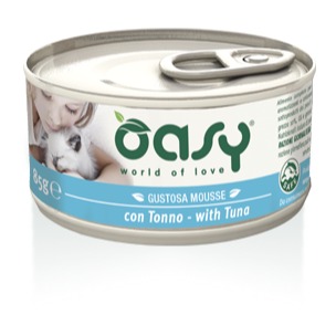 Oasy Wet Cat   MOUSSE con TONNO Lattina 85 gr