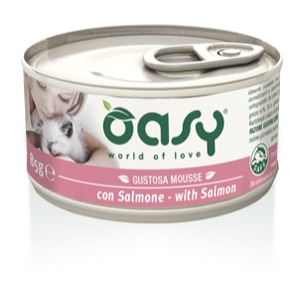 Oasy Wet Cat   MOUSSE con SALMONE Lattina 85 gr