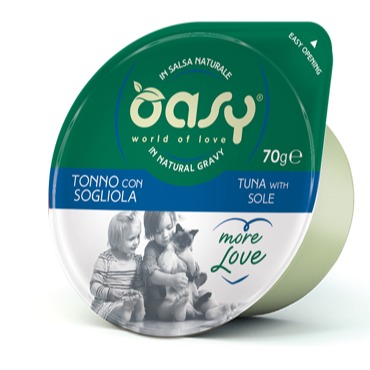 OASY GATTO TONNO CON SOGLIOLA 70 GR