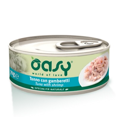 OASY WET CAT NATURALI TONNO CON GAMBERETTI 150 GR