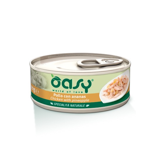 OASY WET CAT NATURALI POLLO CON ANANAS 150 GR