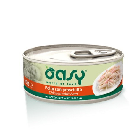 OASY WET CAT NATURALI POLLO CON PROSCIUTTO 150 GR