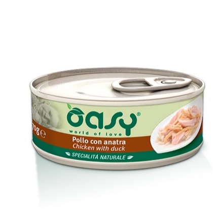 OASY WET CAT NATURALI POLLO CON ANATRA 150 GR