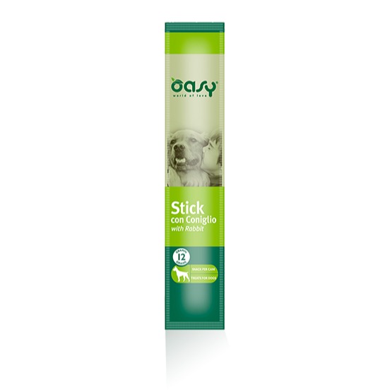 Oasy Snack Dog   STICK con CONIGLIO 12gr