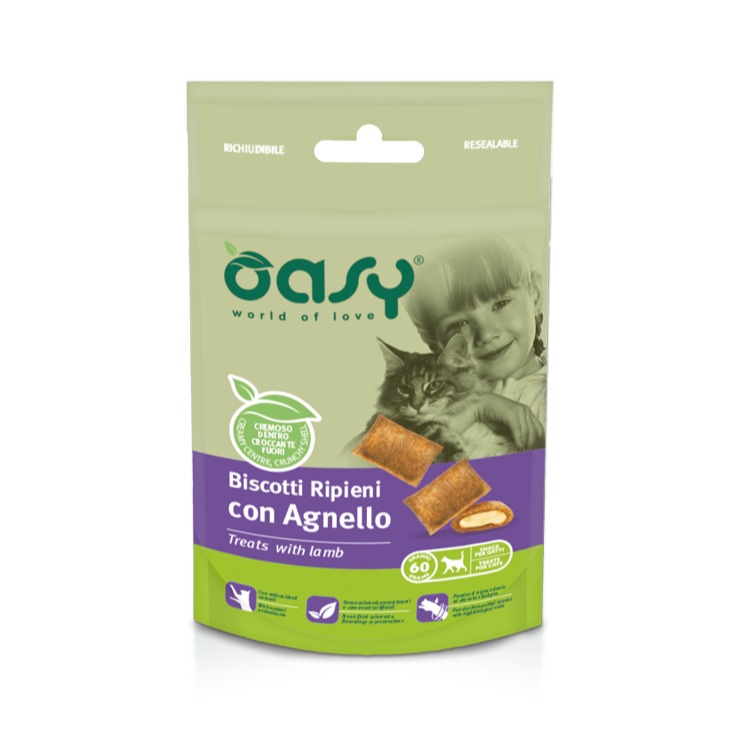 OASY BISCOTTI GATTO RIPIENI AGNELLO