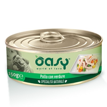 Oasy Wet Dog   POLLO CON VERDURE Lattina 150 gr