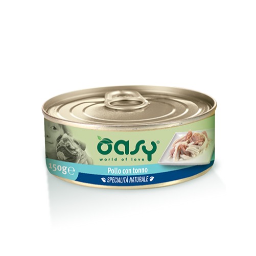 Oasy Wet Dog   POLLO CON TONNO Lattina 150 gr