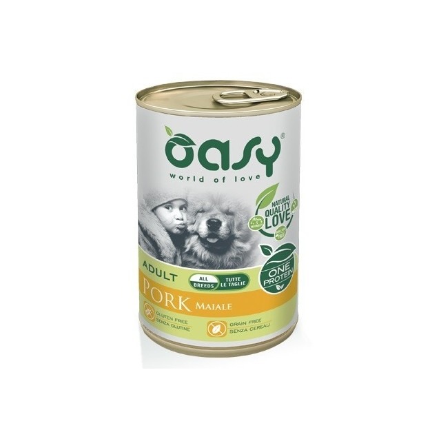 Oasy Wet Dog ONE   MAIALE Lattina 400 gr