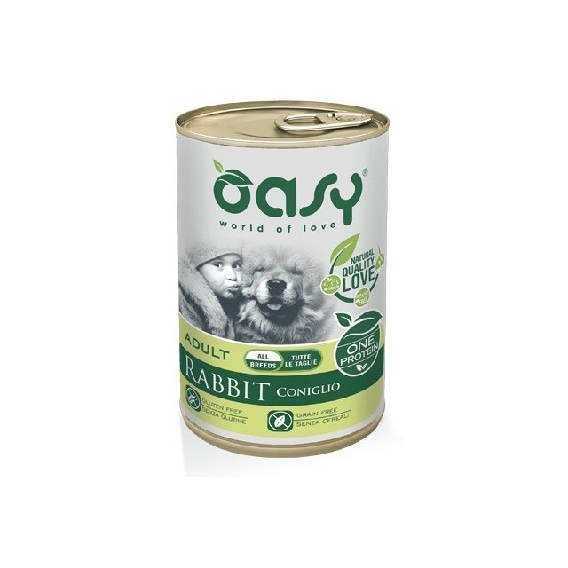 Oasy Wet Dog ONE   CONIGLIO Lattina 400 gr