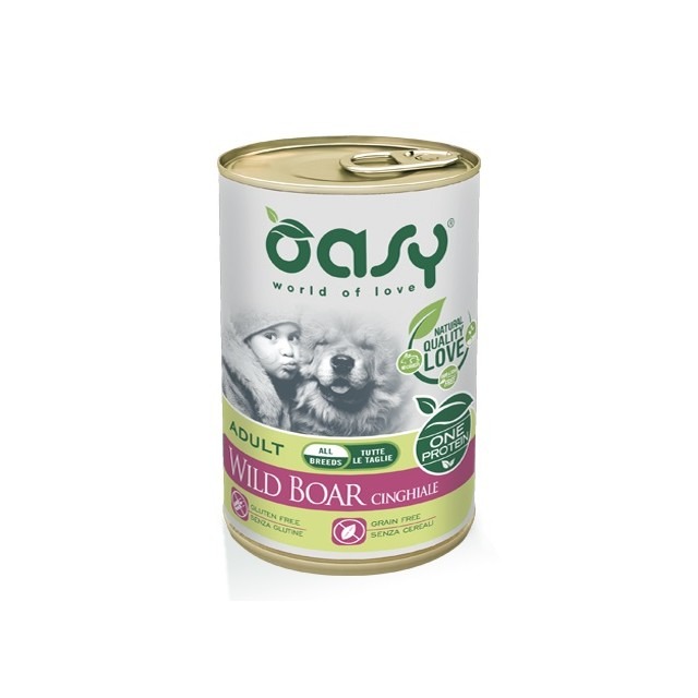 Oasy Wet Dog ONE   CINGHIALE Lattina 400 gr