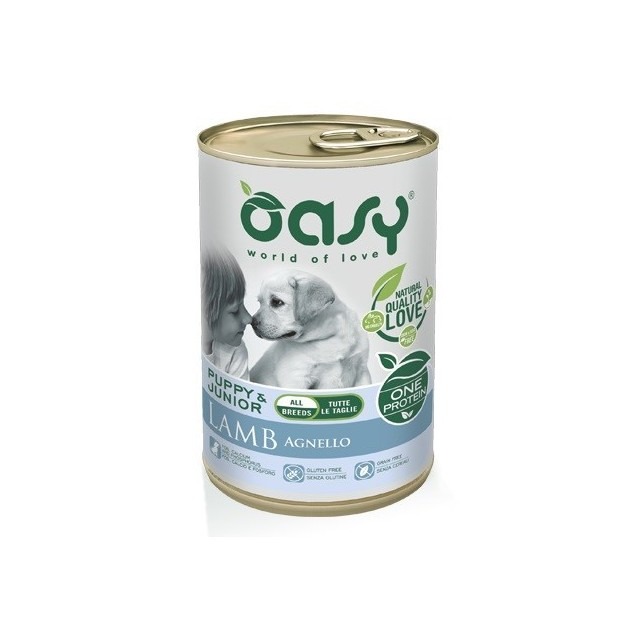 Oasy Wet Dog ONE   PUPPY LAMB Lattina 400 gr