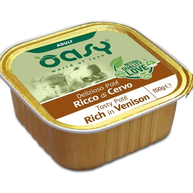 OASY WET DOG DELIZIOSO PATE  CERVO 150GR