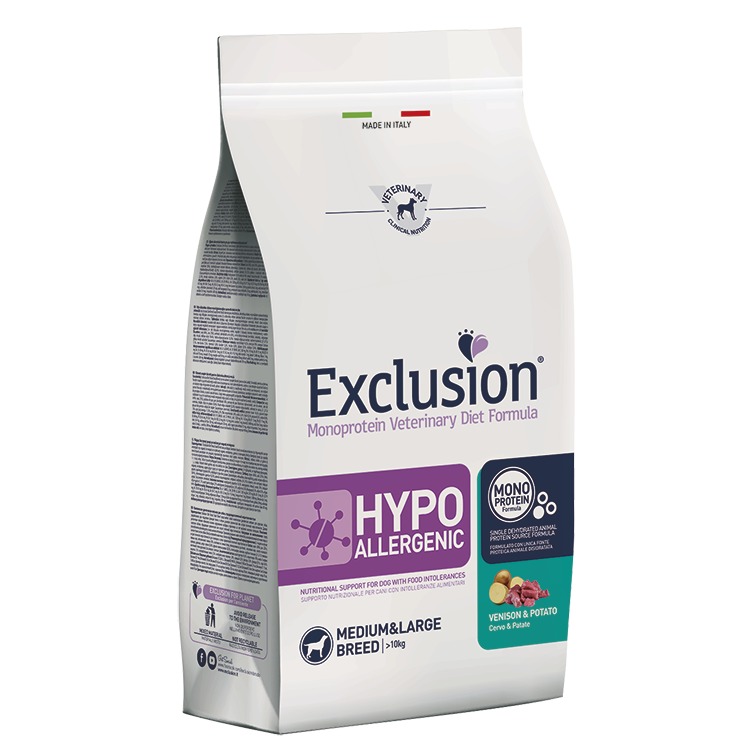 EXCLUSION CANE HYPO CERVO&POTATO 2 KG