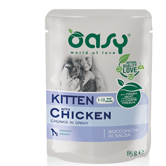 OASY KITTEN CON POLLO 85GR