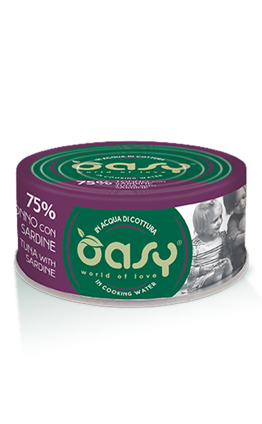 OASY MORE LOVE-  TONNO CON SARDINE 70 GR