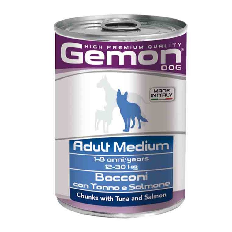 GEMON CANE ADULT MEDIUM TONNO E SALMONE  415GR