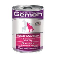 GEMON CANE ADULT MED. MANZO E FEGATO 415GR