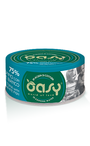 OASY MORE LOVE TONNO CON PESCE BIANCO 70 GR