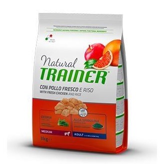 TRAINER DOG MEDIUM ADULT POLLO FRESCO E RISO 12 KG