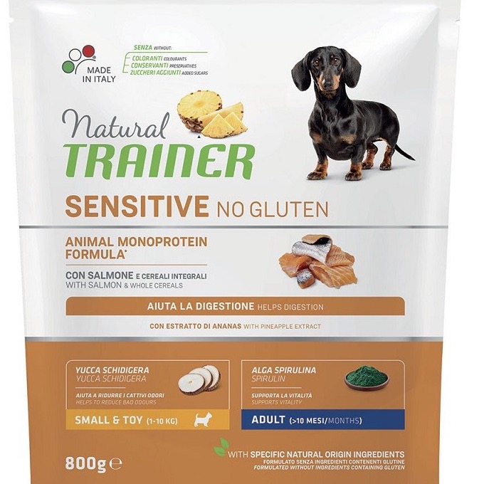 TRAINER SENSITIVE NO GLUTEN ADULT CON SALMONE E CEREALI