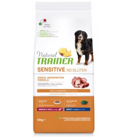 TRAINER SENSITIVE NO GLUTEN AD. M/M DUCK 12 KG