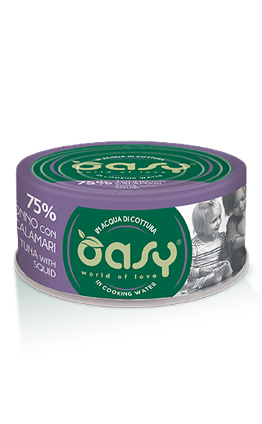 OASY MORE LOVE TONNO CON CALAMARI 70 GR